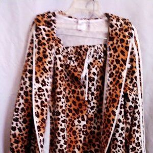 Leopard Print Jogging Suit Size  1XL
